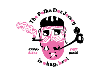 The Polka Dot Jersey Collab bikes branding collab graphic illustration tshirt water bottle