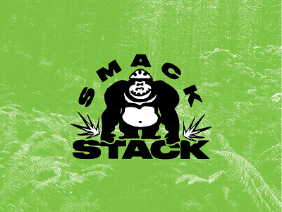 SMACK STACK branding design grunge illustration logo logomark seattle typography
