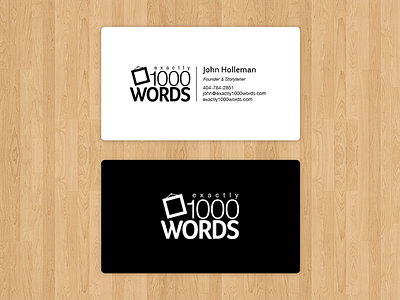 Exactly1000Words card design business card print