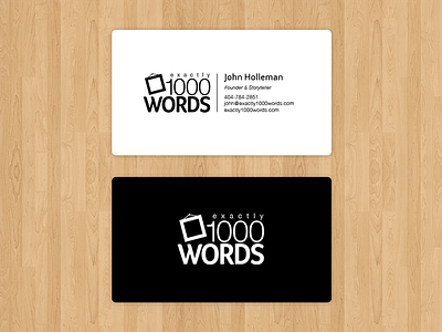 Exactly1000Words card design