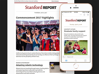 Stanford Report Email Template