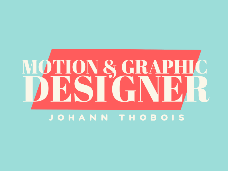 Motion Designer animation branding clean flat gif identity logo motion personal portfolio typography website