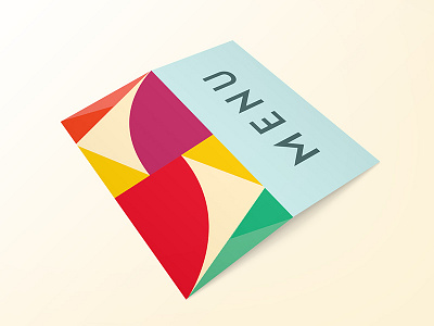 Restaurant menu colorful design geometric layout mockup pattern print typography vector