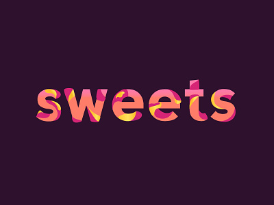 Sweets branding candy colorful gradient identity sweet trademark type typography