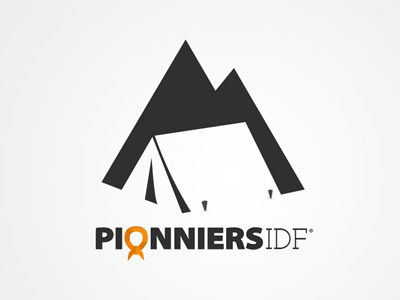 Pioneers Logo adventure boy scout logo mountain orange pioneers tent