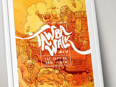 'TawbaWalk Fall Poster event illustration lettering poster
