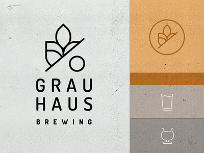 Gluten-Reduced Brewery Identity Roughs brewery gluten hygge identity logo