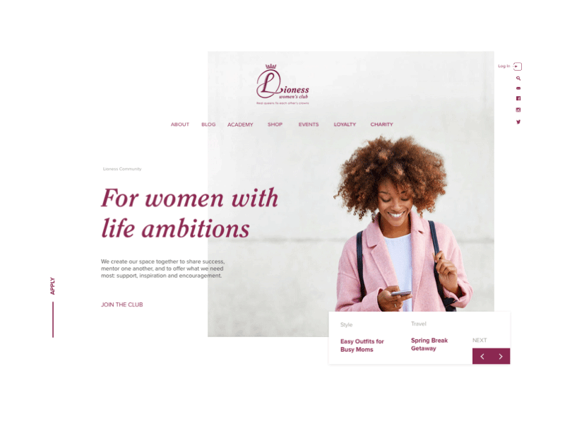 Landing Page dailyui day003 landingpage ui womens club