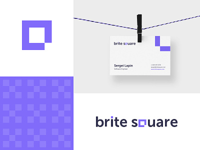 Identity design for a tech company businesscard identity logo square