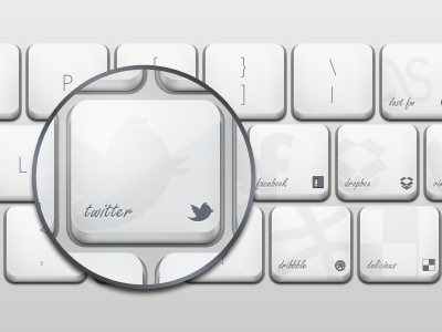 freebie - social keyboard button facebook freebie glass keyboard magnify glass social twitter