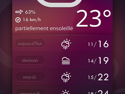 weather app second skin android app celcius climacon climat cloud degree fahrenheit france humidity meteo skin sun temp weather wind