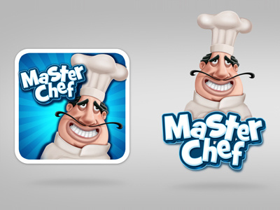 Master Chef chef design game icon illustration logo master