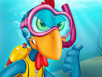 Character design for ios game character chicken game illustration ios iphone