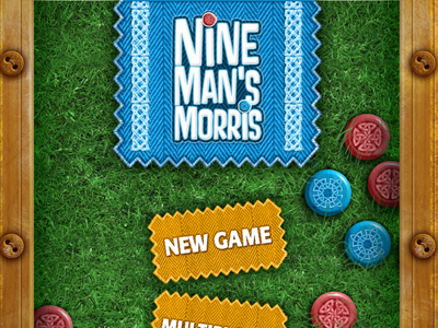 Nine Man's Morris design game graphic illustration ios ipad iphone ui
