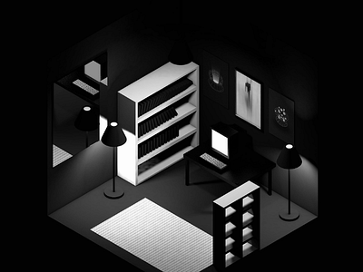 Studio 3d isometric studio