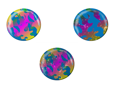 Psychedelic Planets colorful planets graphic design logo planet art psychedelic planets rainbow planets