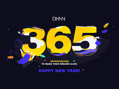 Happy new year! agency creative dhnn flyer illustration new year social media