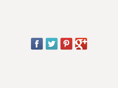 Social Icons facebook google icons pinterest social networking twitter