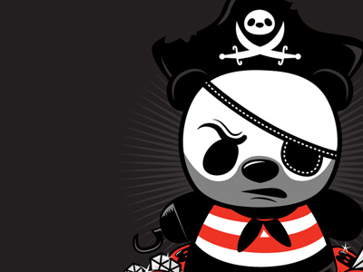 Pirate Panda arrgh! identity studio panda pirate t shirt