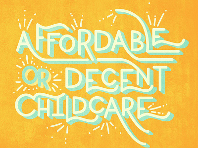 Monday Momtra- Affordable Childcare adobe illustrator handletter handlettered illustration typogaphy