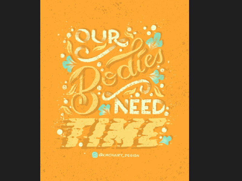 MondayMomtras- Time swashes decorative procreate illustration lettering handlettering