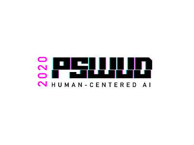 PSWUD Logo White ai artificial intelligence artificialintelligence branding clean cyberpunk futuristic illustration logo minimal robot robotic