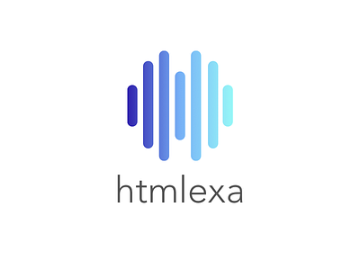 HTMLexa amazon amazon alexa blue clean gradient icon iconography logo minimal sound voice