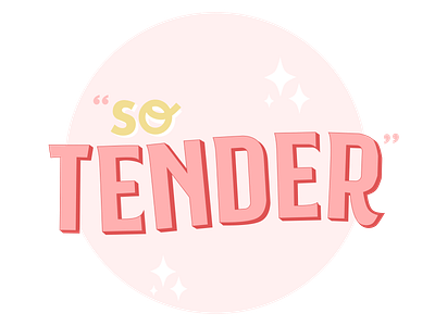 So Tender Sticker clean feminine minimal pink quote so tender sticker tender typography