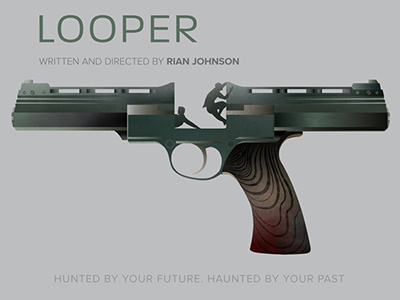 Looper Movie Poster gun looper movie poster time travel