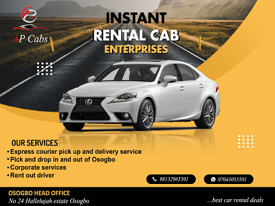 A Car rental poster