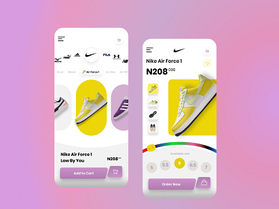 Shoes- Mobile App Design Concept design graphic design mobile app shoes ui uiux