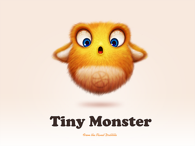Hello Dribbble! animal cute debut debuts design hairy icon illustration monster pretty ui ux