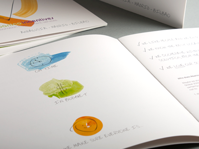 Image brochure for abanico-dmc corporate design illustration