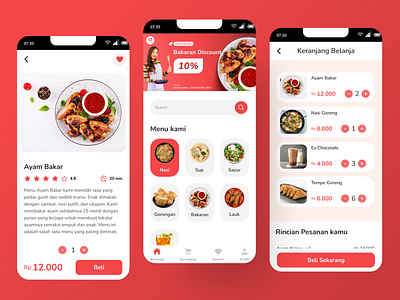 Food Delivery Mobile App - MakanYuk app app design design food food app food delivery food delivery app mobile app mobile design ui ux