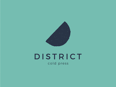 district cold press branding logo design