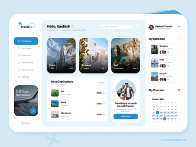 Traveloo - Travel Booking Website Dashboard - UI Design 🚀