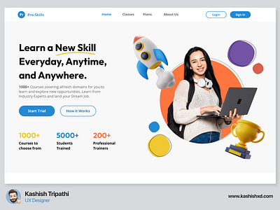 Online Courses - Learning Platform - Skills - Landing Page landing page landing page online classes landing page online courses online courses landing page online skillshare ux ui ux design