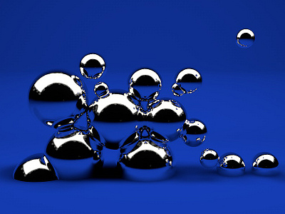 Silver balls 3d cinema4d render