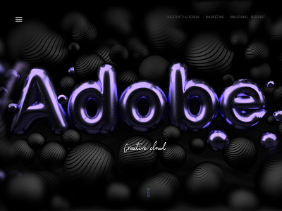 Adobe Creative cinema4d design modern ui webdesign