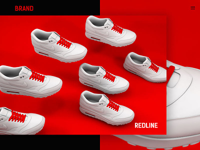 Red brand c4d webdesign