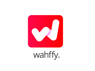 Wahffy logo brand and identity illustator mobileapp