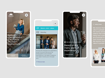 Infinity Power artdirection product design ui ux webdesign website