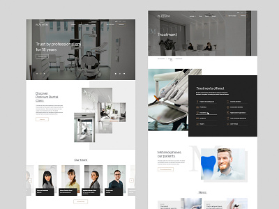 Platinum Dental Clinic adobexd artdirection product design ui ux webdesign website