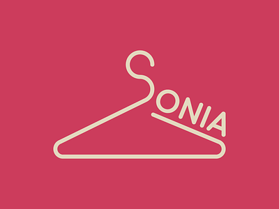 Sonia boutique brand brand identity clothes clothes hanger design fashion hanger logo logo design symbol tailor tailoring wardrobe