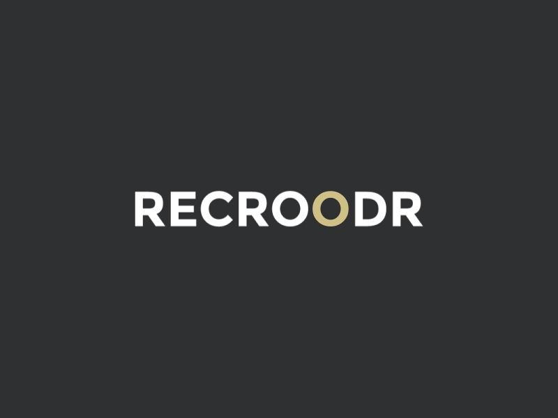 Recroodr animation brand brand design brand identity connection design gif logo logo design logotype motion search simple logo simplicity staff subbrand symbol time visual identity