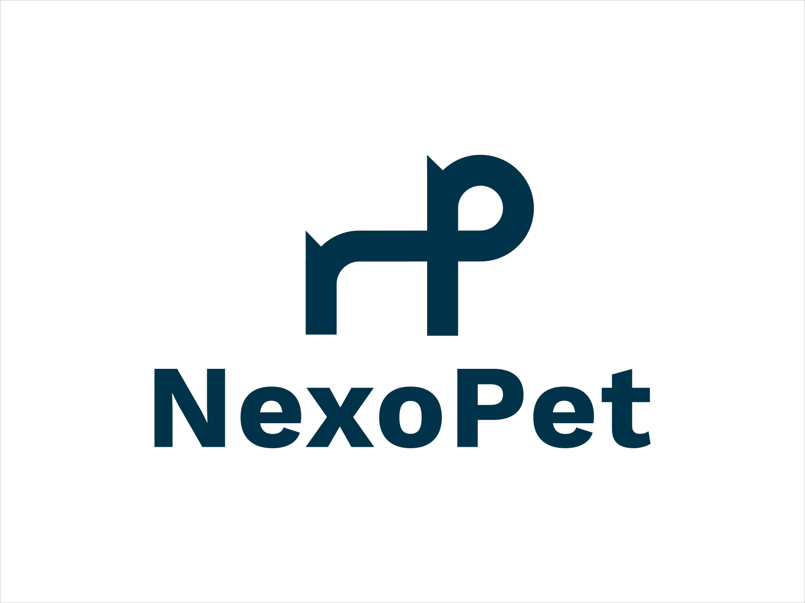 NexoPet animal logo animation brand brand identity care dog gif graphic design letter n letter p logo logo design logotype nexo pet pet care symbol tail visual identity