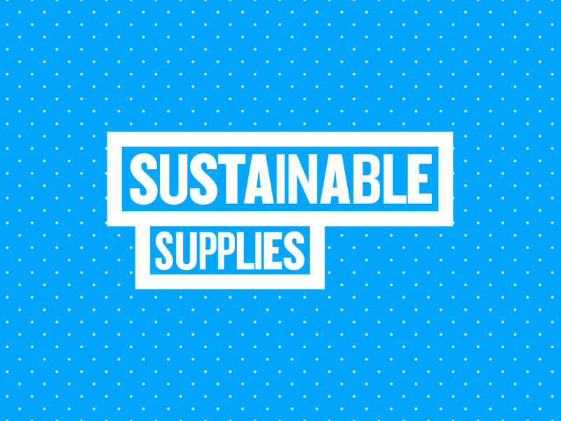 Sustainable Supplies design eco logo print silkscreen sustainable