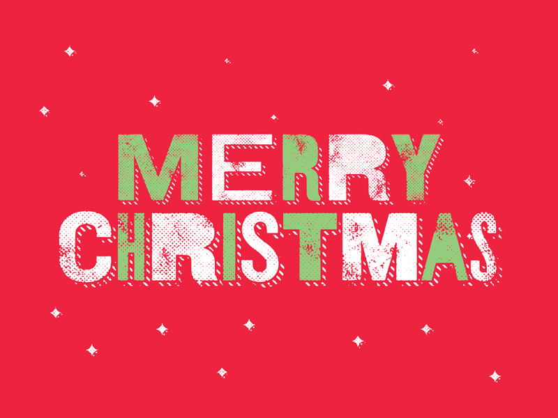 Merry Christmas Dribbblers! christmas festive gif texture type typography xmas