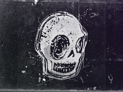 A Skull brush paint skull skullington smile texture