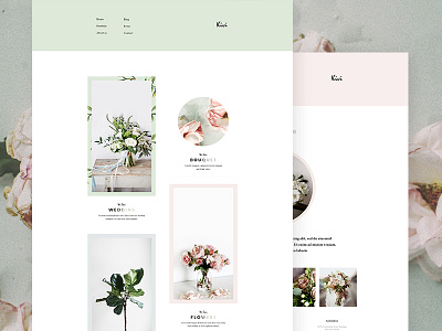 Floristry Studio Kivi clean design flowers minimal nature ui ux web webdesign